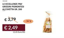 Prezzemolo e Vitale Le eccellenze p&v grissini piemontesi all'uvetta offerta