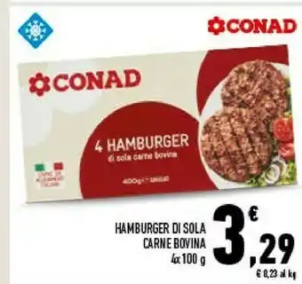 Conad Conad hamburger di soia carne bovina offerta
