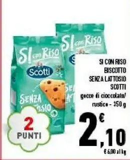 Conad Scotti si con riso biscotto senza lattosio offerta