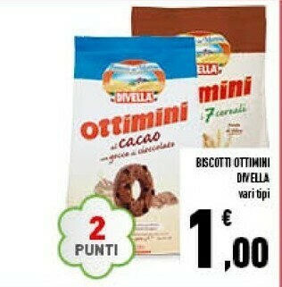 Conad Divella biscotti ottimini offerta