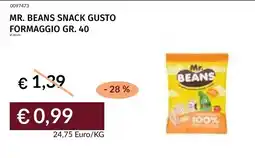 Prezzemolo e Vitale Mr. beans snack gusto formaggio offerta