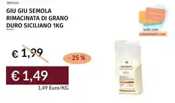 Prezzemolo e Vitale Giu giu semola rimacinata di grano duro siciliano offerta
