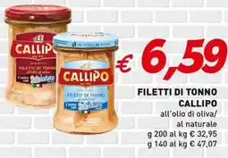 Coal Filetti di tonno callipo offerta