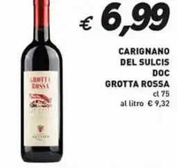 Coal Carignano del sulcis doc grotta rossa offerta