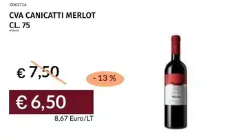 Prezzemolo e Vitale Cva canicatti merlot offerta