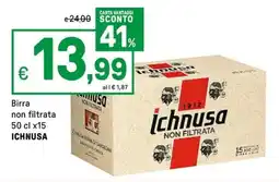 Iper La Grande Birra non filtrata ICHNUSA offerta