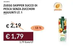 Prezzemolo e Vitale Zuegg skipper succo di pesca senza zuccheri aggiunti offerta