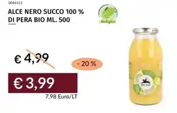 Prezzemolo e Vitale Alce nero succo 100 % di pera bio offerta