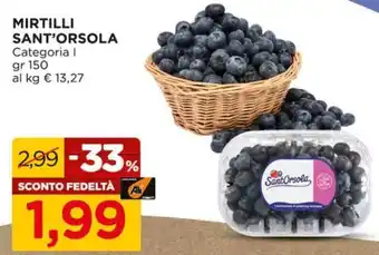 Alì Supermercati Mirtilli SANT'ORSOLA offerta