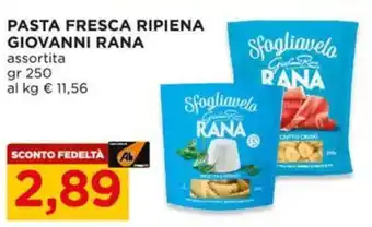 Alì Supermercati Pasta fresca ripiena GIOVANNI RANA offerta