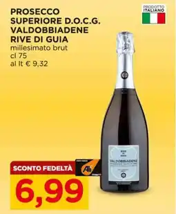 Alì Supermercati Prosecco superiore d.o.c.g. valdobbiadene RIVE DI GUIA offerta