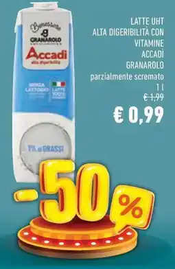 Conad Latte uht alta digeribilità con vitamine accadì GRANAROLO offerta