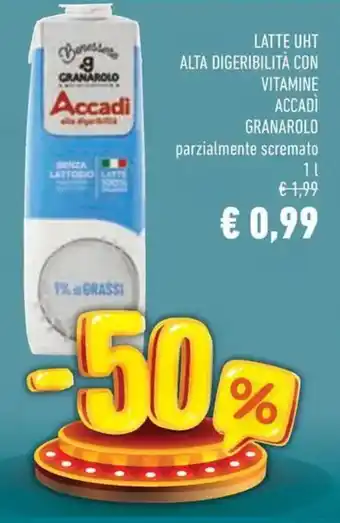 Latte uht alta digeribilità con vitamine accadì GRANAROLO