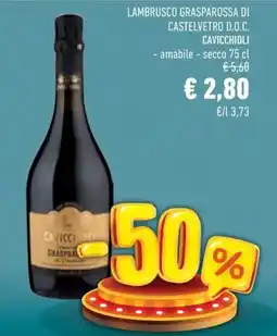 Conad Lambrusco grasparossa di castelvetro d.o.c. cavicchioli offerta