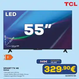 Euronics TCL SMART TV 4K 55P61K offerta