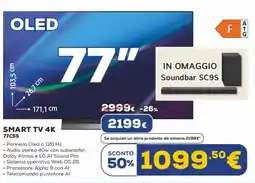Euronics LG SMART TV 4K 77C55 offerta