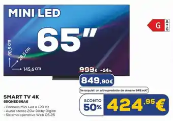 LG SMART TV 4K 65QNED86A6