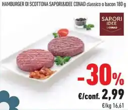 Conad Hamburger di scottona SAPORI&IDEE CONAD offerta