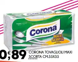 Enne Market Corona tovaglioli maxi scorta cm.33x33 offerta