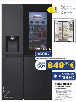 Euronics LG FRIGORIFERO SIDE BY SIDE GSXE91EVAD offerta