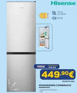 Euronics Hisense FRIGORIFERO COMBINATO RB390N4ACE offerta
