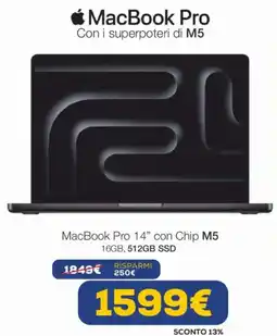 Euronics MacBook Pro 14" con Chip M5 offerta