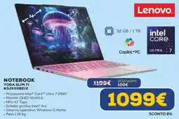 Euronics Lenovo NOTEBOOK YOGA SLIM 71 83JX00BEIX offerta