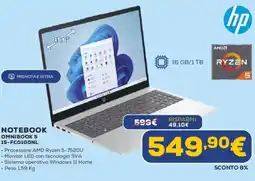 Euronics hp NOTEBOOK OMNIBOOK 5 15-FC0100NL offerta