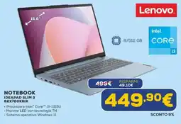 Euronics Lenovo NOTEBOOK IDEAPAD SLIM 3 82X700K6X offerta