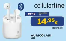 Euronics Cellularline auricolari lite offerta