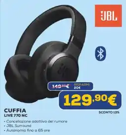 Euronics JBL CUFFIA LIVE 770 NC offerta
