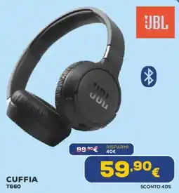 Euronics JBL CUFFIA T660 offerta