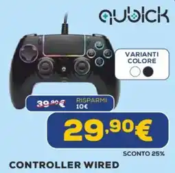 Euronics Qubick controller wired offerta
