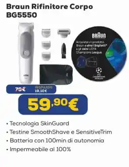 Euronics Braun Rifinitore Corpo BG5550 offerta