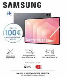 Euronics SAMSUNG Galaxy Tab S11 Ultra offerta