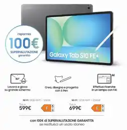 Euronics SAMSUNG Galaxy Tab S10 FE+ offerta
