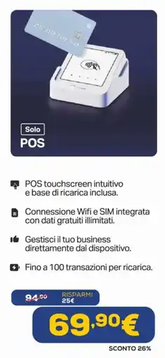 Euronics Sumup solo pos offerta