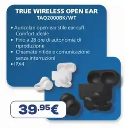 Euronics PHILIPS TRUE WIRELESS OPEN EAR TAQ2000BK/WT offerta