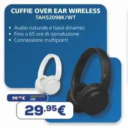 Euronics PHILIPS CUFFIE OVER EAR WIRELESS TAH5209BK/WT offerta