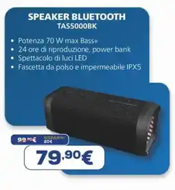 Euronics PHILIPS SPEAKER BLUETOOTH TAS5000BK offerta