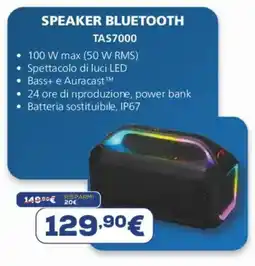 Euronics PHILIPS SPEAKER BLUETOOTH TAS7000 offerta