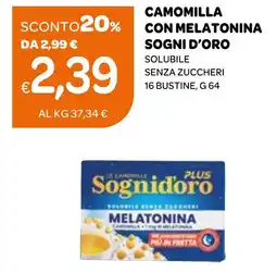 Ekom Camomilla con melatonina SOGNI D'ORO offerta