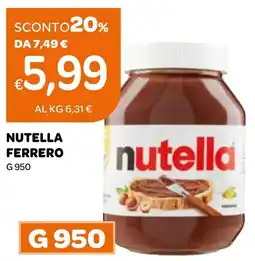 Ekom Nutella ferrero offerta