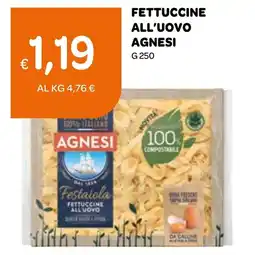 Ekom Fettuccine all uovo AGNESI offerta