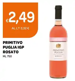 Ekom Primitivo puglia igp rosato offerta