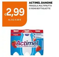 Ekom Actimel danone fragola, multifrutta offerta