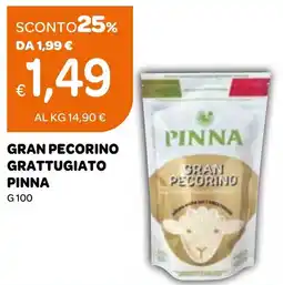 Ekom Gran pecorino grattugiato PINNA offerta