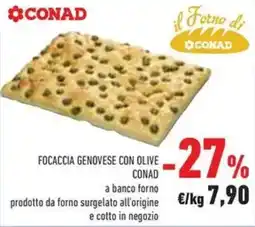 Conad Focaccia genovese con olive CONAD offerta