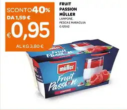 Ekom Fruit passion müller lampone, pesca e maracuja offerta