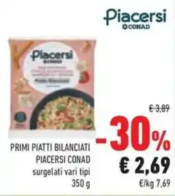 Conad Primi piatti bilanciati PIACERSI CONAD offerta